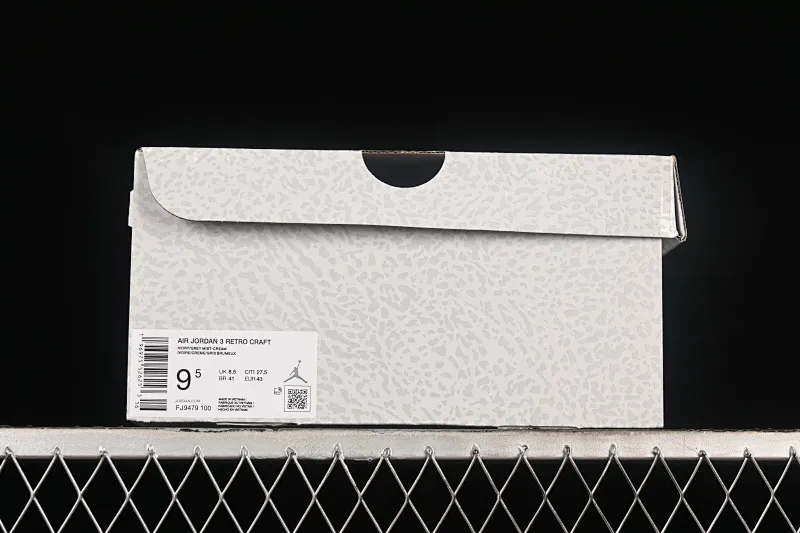 All categories Air Jordan Jordan series basketball shoes Air Jordan 3 OG version Air Jordan 3 "Craft Ivory" AJ3 Joe 3 ivory white full first layer FJ9479-100